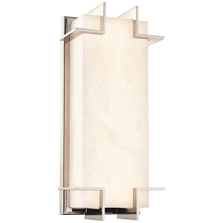 Delmar 14 3/4&quot; High Polished Nickel LED Wall Sconce