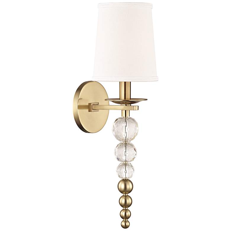 Hudson Valley Persis 20 1/4&quot; High Aged Brass Wall Sconce
