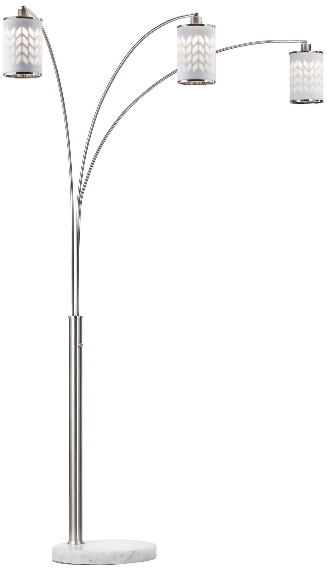 Nova Flora Weathered Brass Arc Floor Lamp