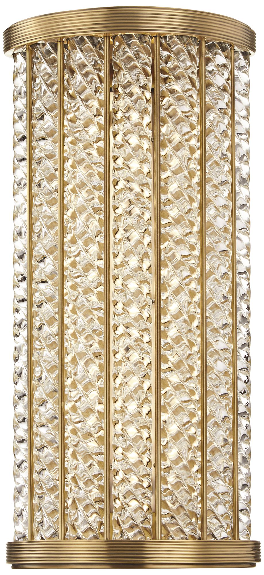 Hudson Valley Shelby 14" High Aged Brass LED Wall Sconce