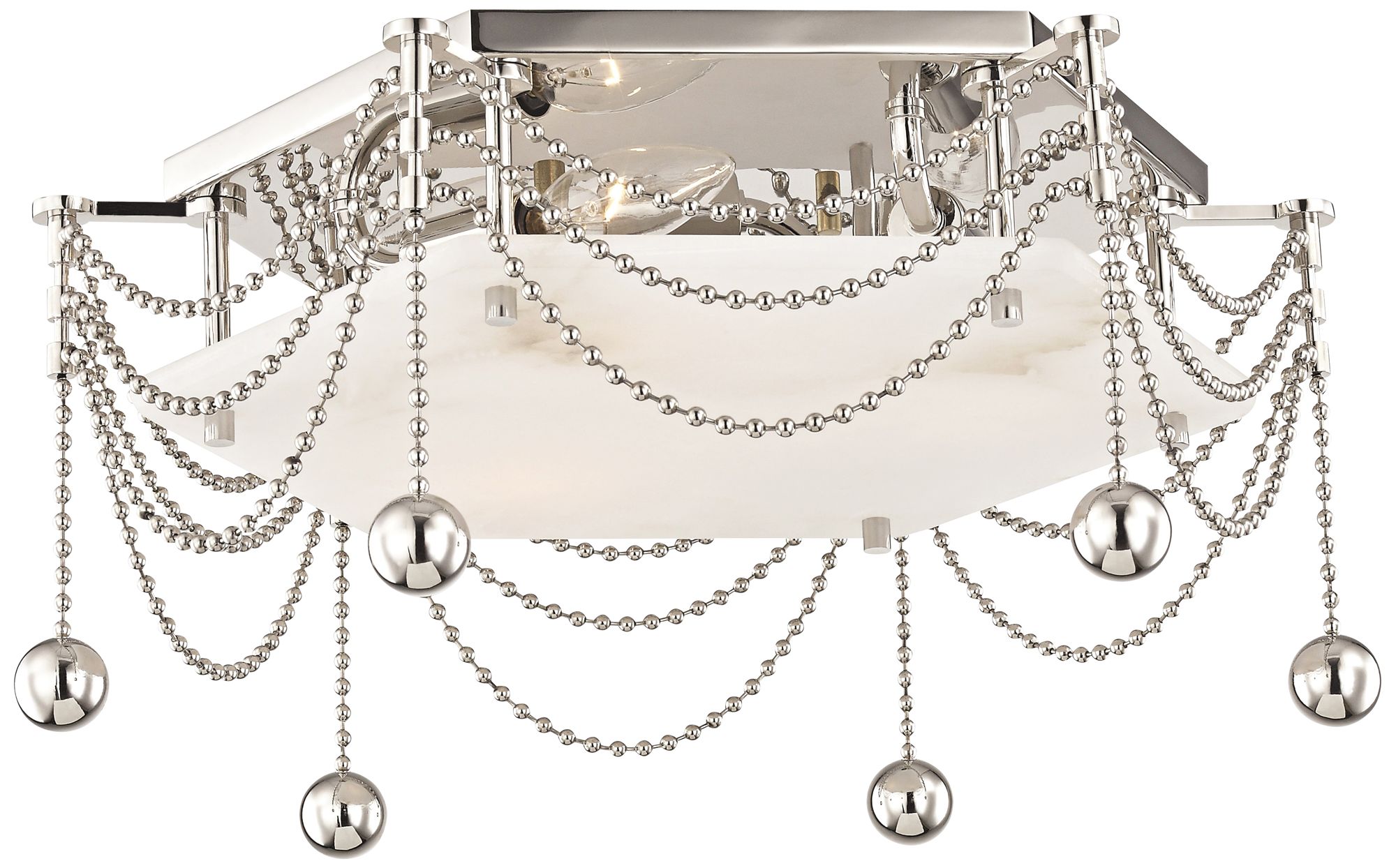 Hudson Valley Zariah 17" Wide Polished Nickel Ceiling Light