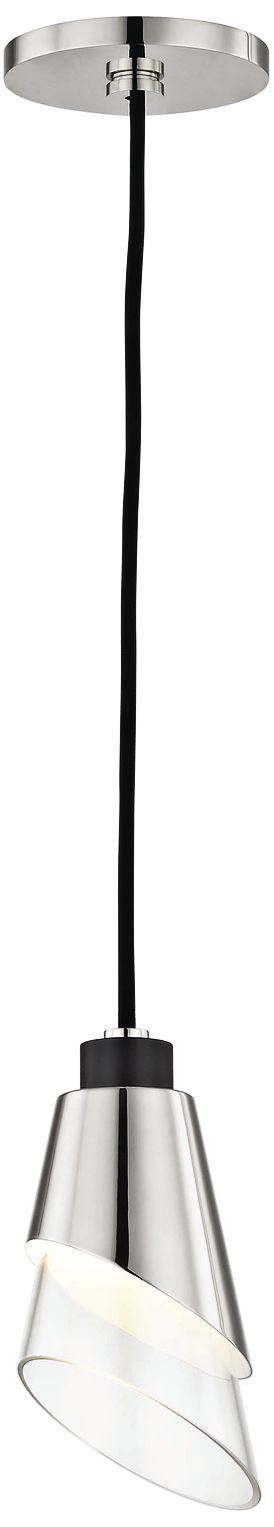 Mitzi Angie 4 3/4" Wide Polished Nickel LED Mini Pendant