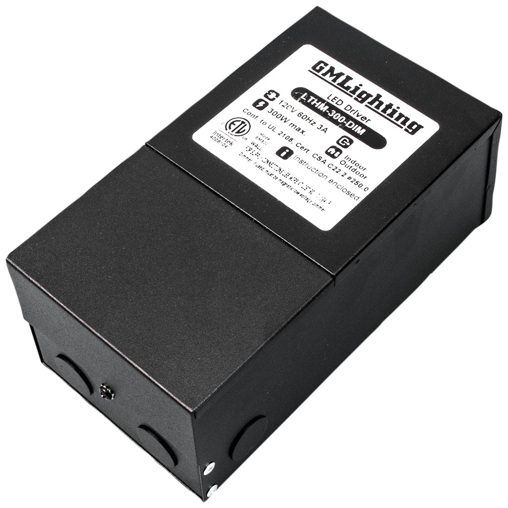 Kelvin 2.125" Wide Black 12VDC 30W LED Dimmable Power Supply