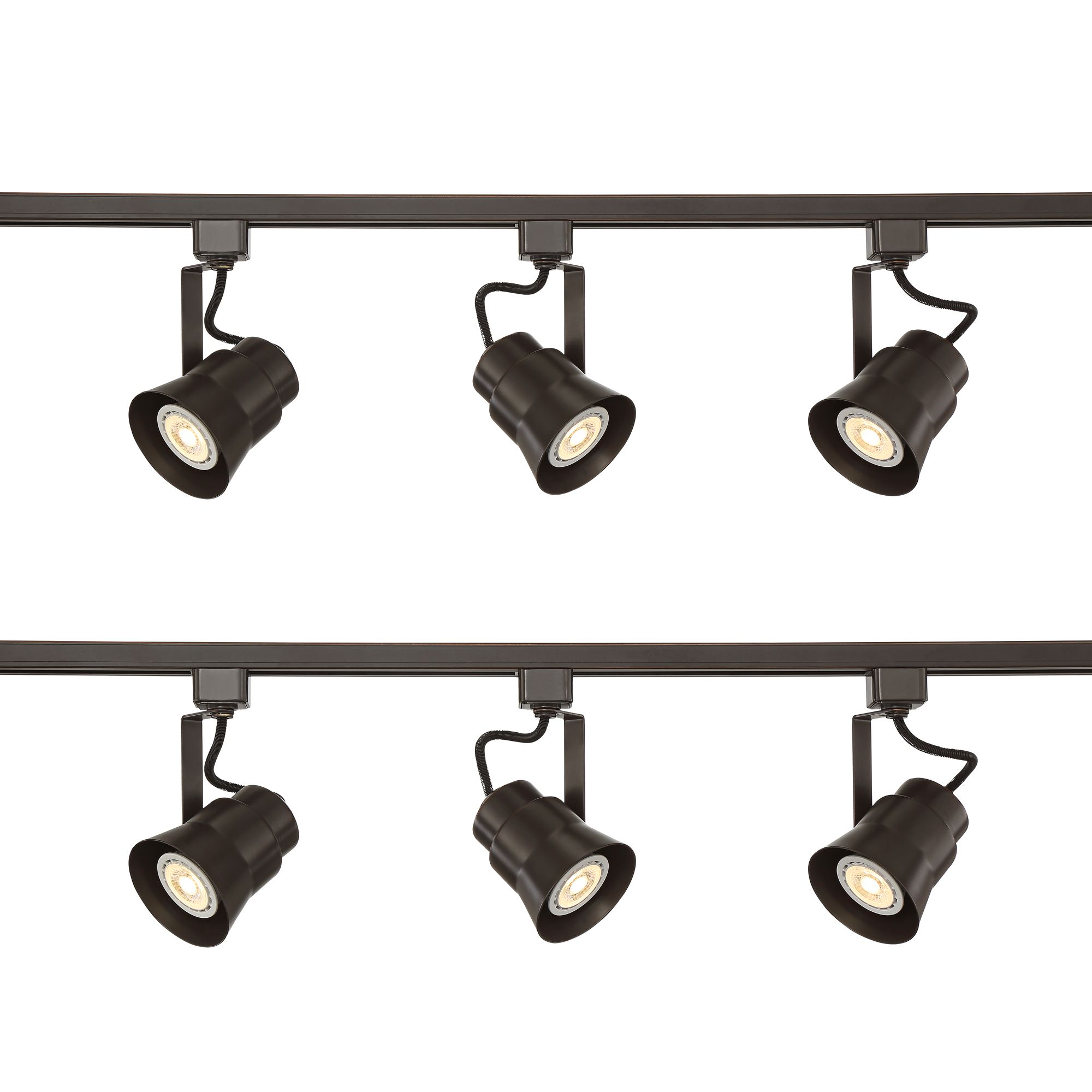 Two Pro Track Linear 3-Light Bronze LED Kits w/Connector