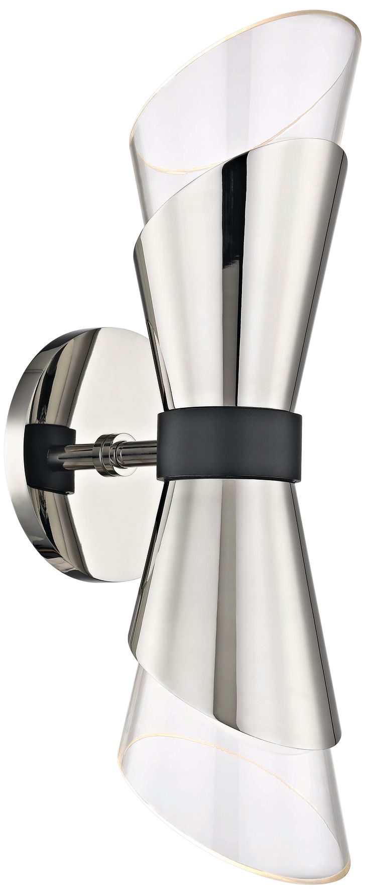 Mitzi Angie 15" High Polished Nickel 2-Light LED Wall Sconce