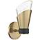 Mitzi Angie 9 3/4" High Aged Brass LED Wall Sconce
