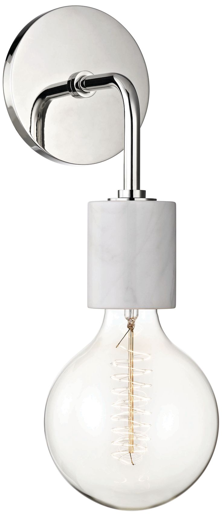 Mitzi Asime 14 1/2" High Polished Nickel Wall Sconce