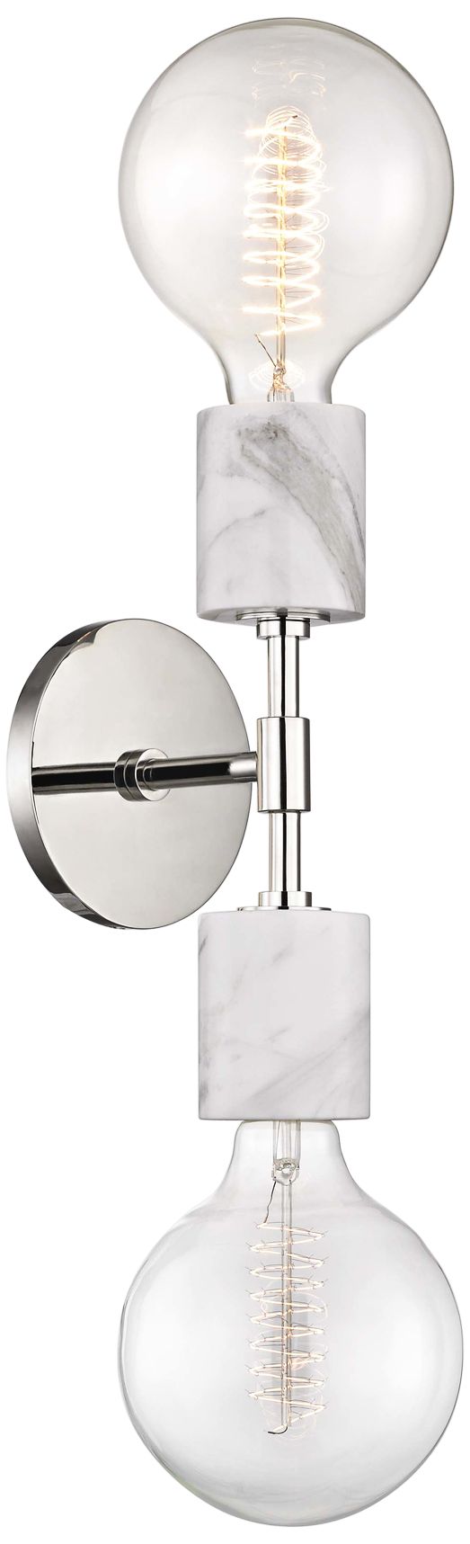 Mitzi Asime 21 3/4" High Polished Nickel 2-Light Wall Sconce