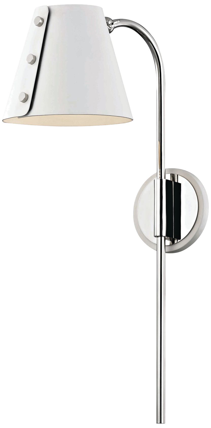 Mitzi Meta Polished Nickel and White LED Swing Arm Wall Lamp