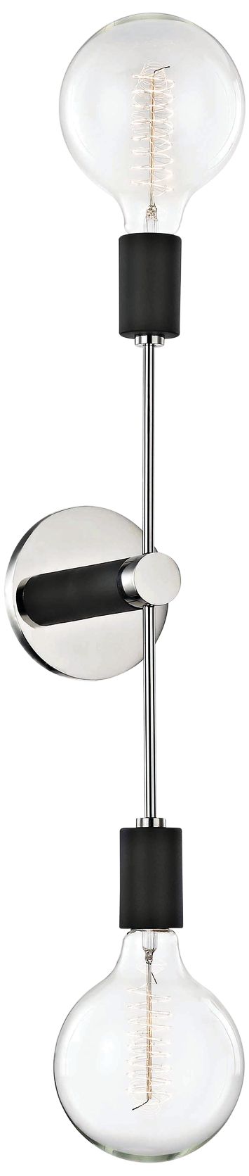 Mitzi Astrid 18" High Polished Nickel 2-Light Wall Sconce