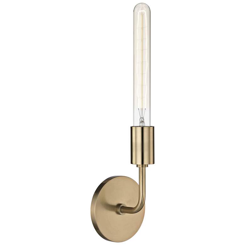 Image 2 Mitzi Ava 16 3/4" High Aged Brass Wall Sconce