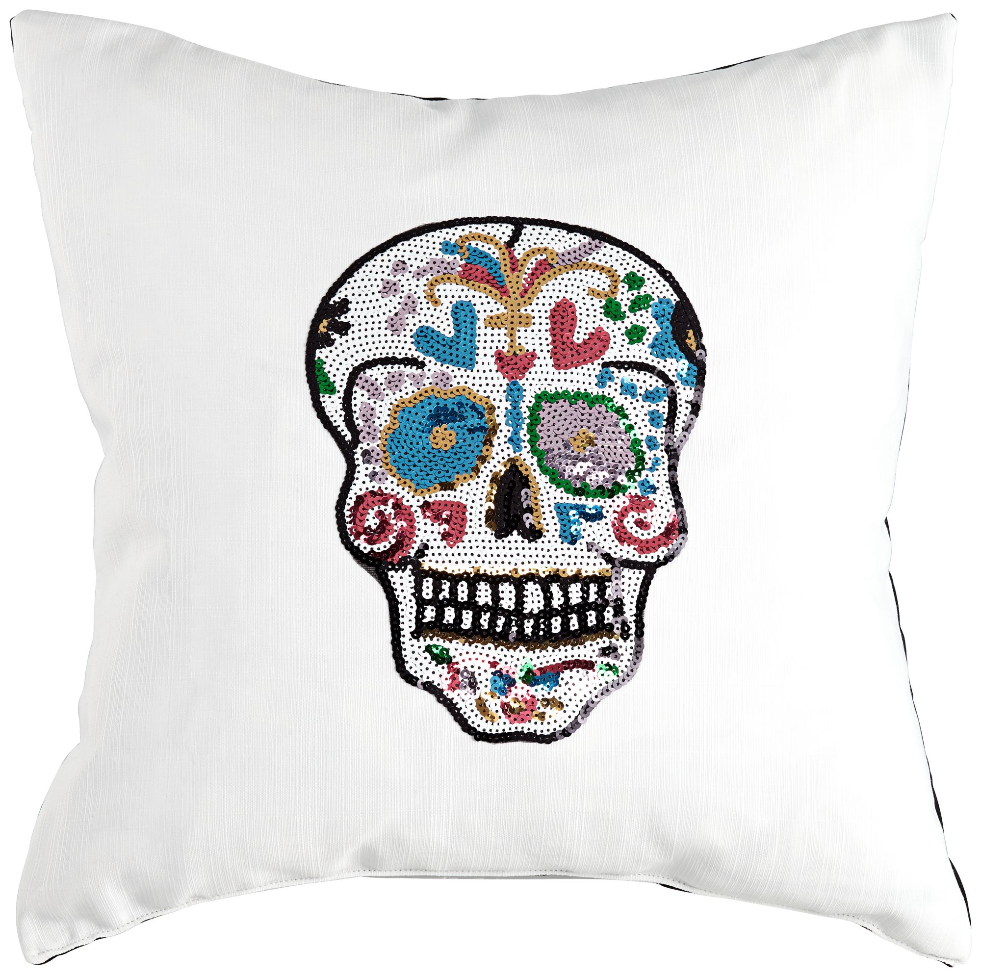 Day Of The Dead Sugar Skull Decorative Pillow 45p77 Lamps Plus