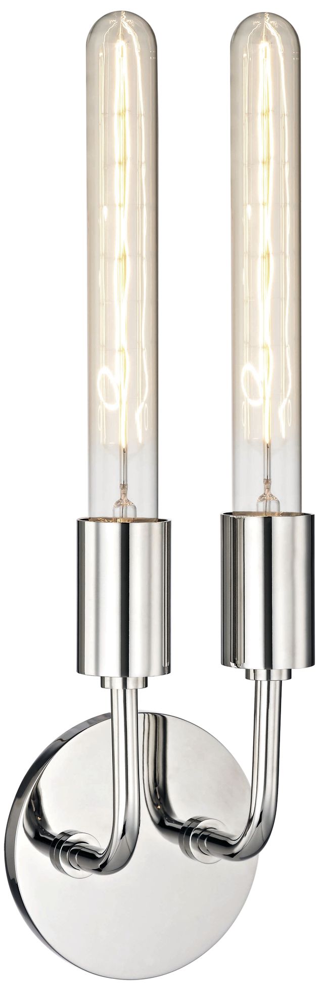 Mitzi Ava 16 1/2" High Polished Nickel 2-Light Wall Sconce