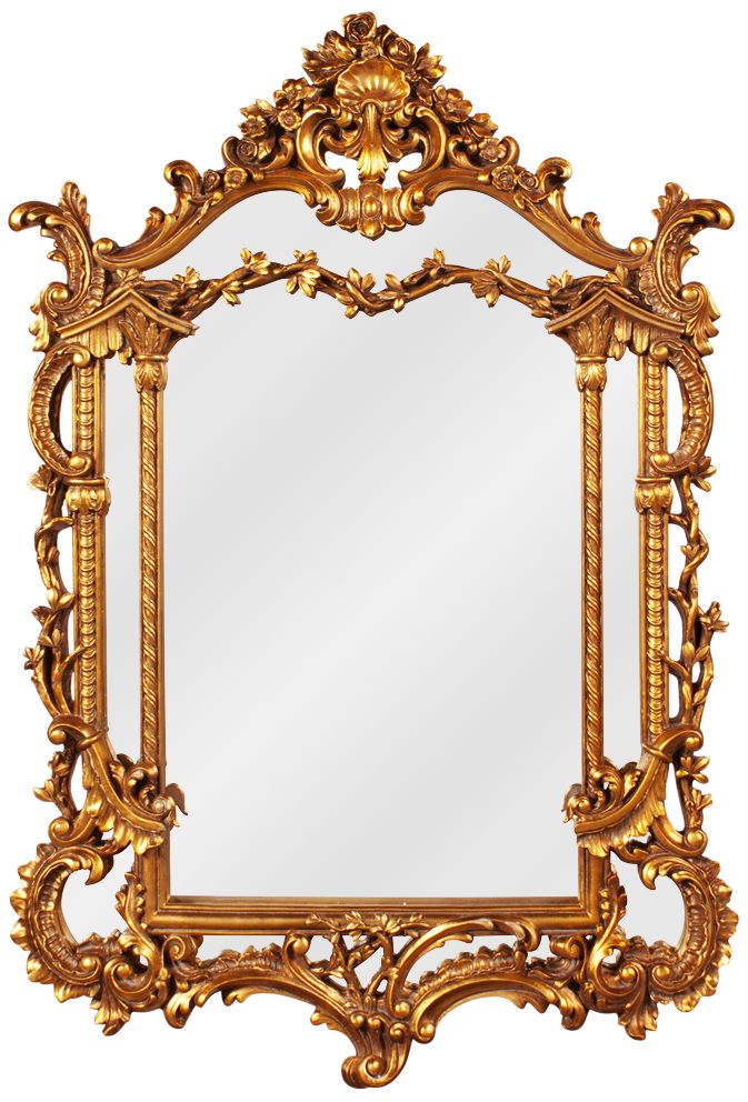 Howard Elliott Arlington Gold Baroque 34 x 49 Wall Mirror