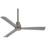 44&quot; Minka Aire Simple Brushed Nickel Outdoor Ceiling Fan with Remote
