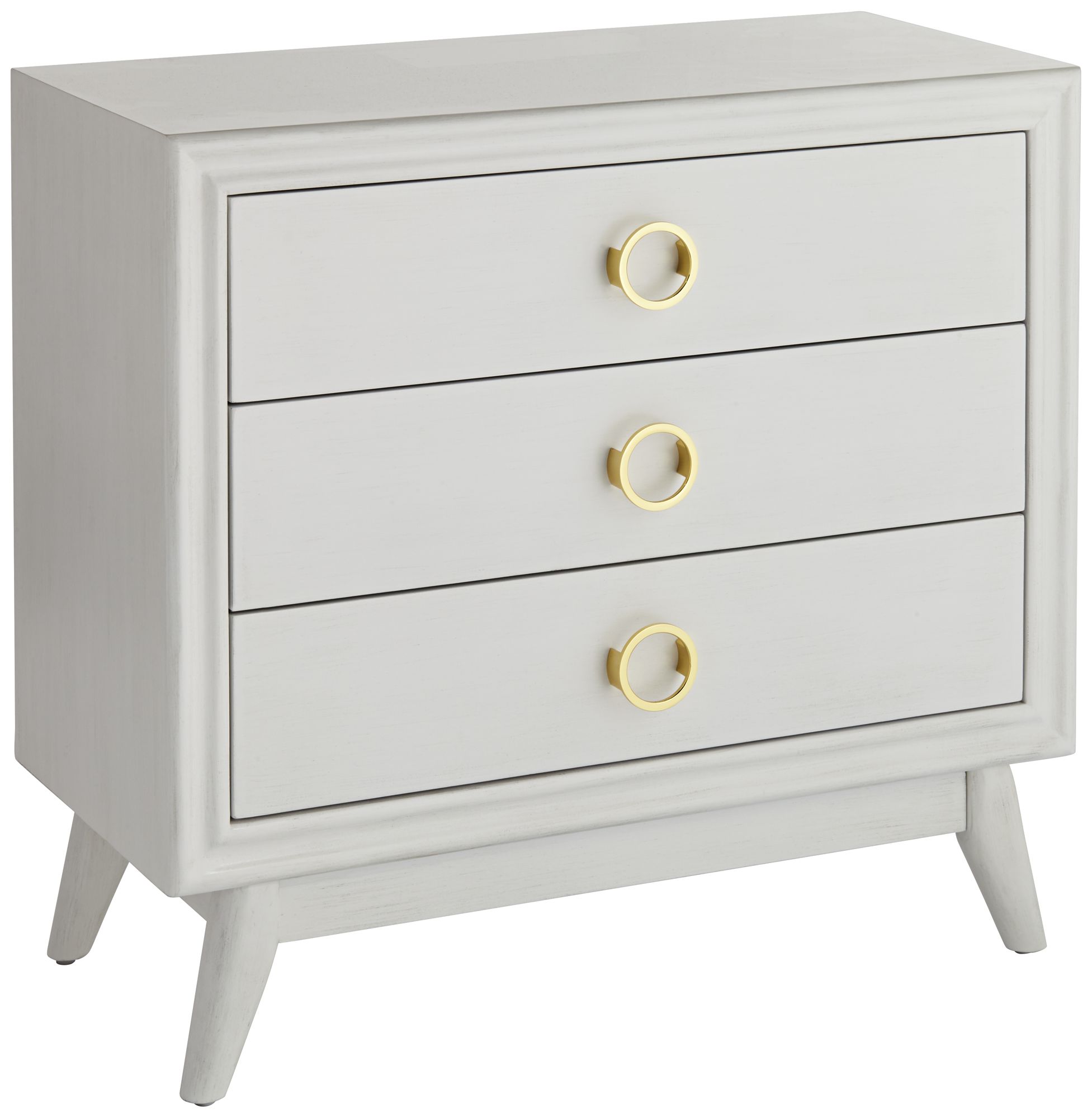 Crestview Collection Oslo 32"W White 3-Drawer Accent Chest