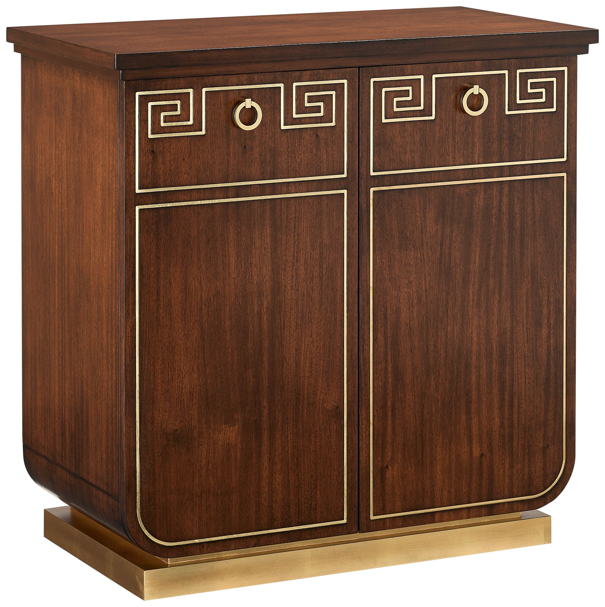Currey and Company Zoe 35 1/2" Wide Walnut 2-Door Cabinet