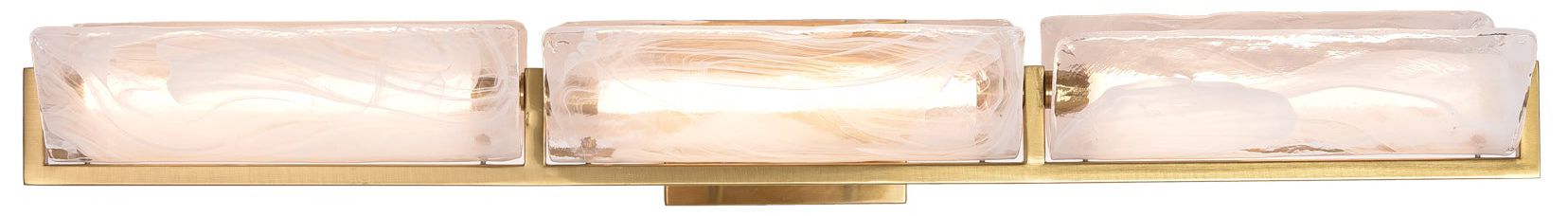 Varaluz Mingle 38" Satin Brass 3-light Bath Light