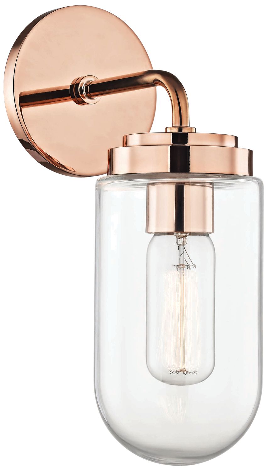 Mitzi Clara 12 1/4" High Polished Copper Wall Sconce