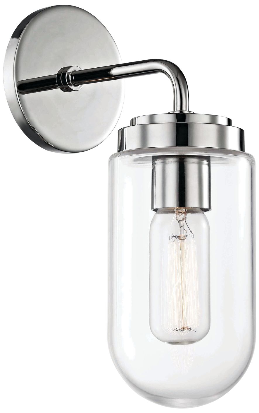 Mitzi Clara 12 1/4" High Polished Nickel Wall Sconce