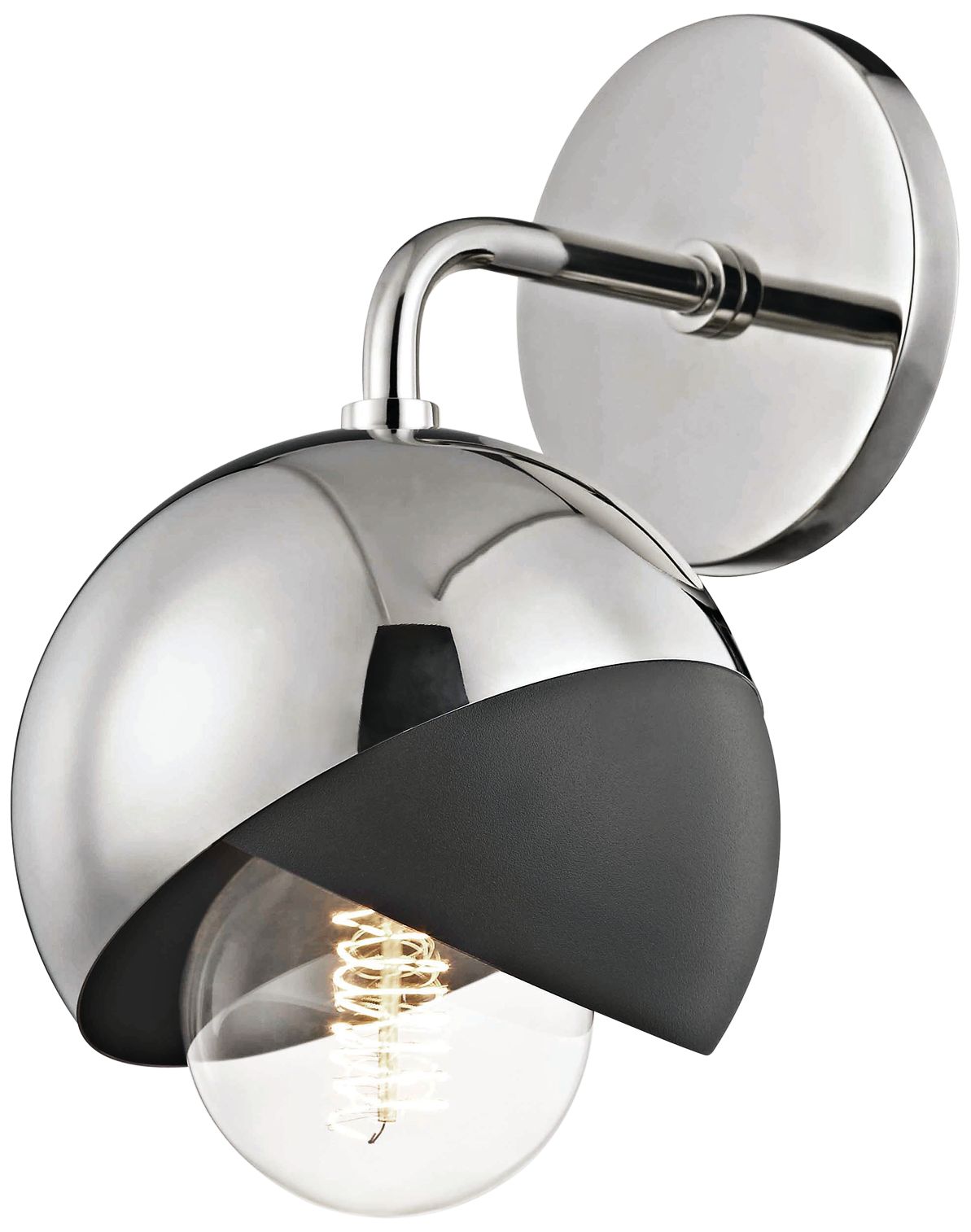 Mitzi Emma 8 3/4" High Polished Nickel Wall Sconce
