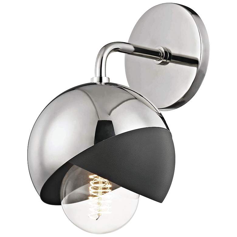 Mitzi Emma 8 3/4&quot; High Polished Nickel Wall Sconce