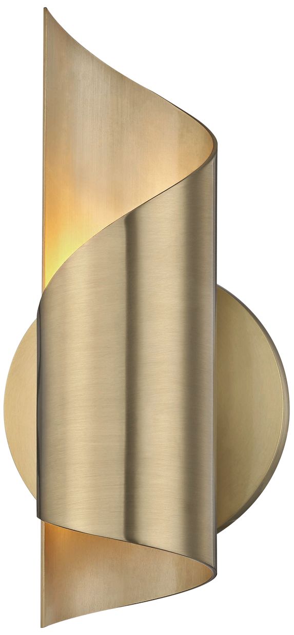 Mitzi Evie 10" High Aged Brass LED Wall Sconce
