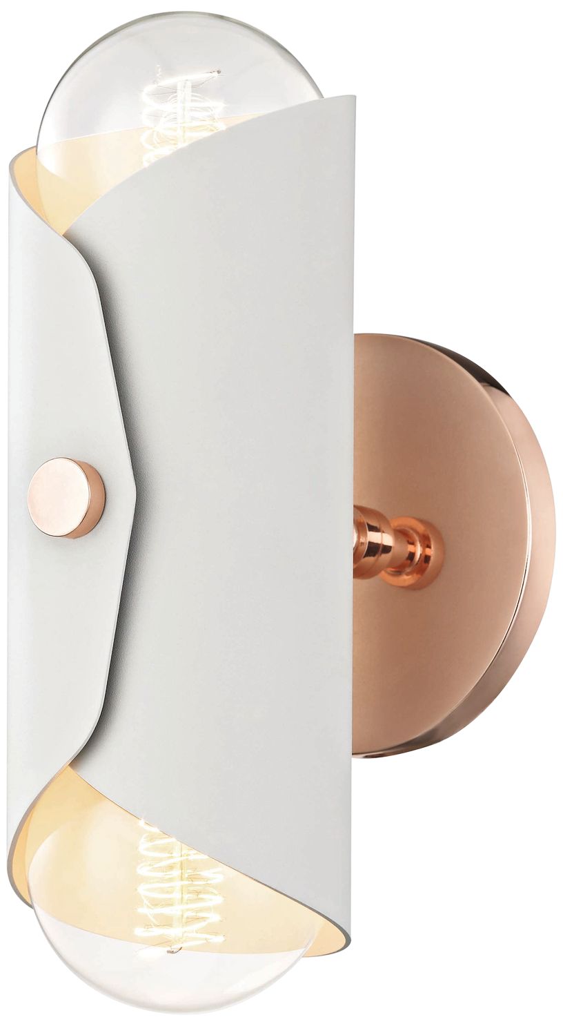 Mitzi Immo 11" High Copper and White 2-Light Wall Sconce