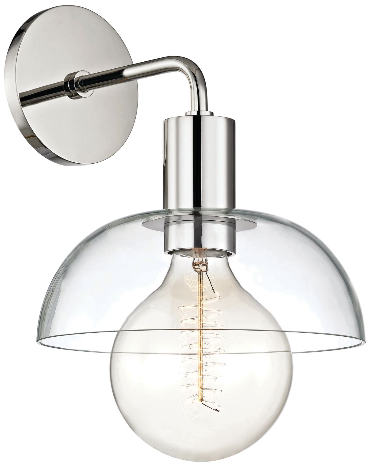 Mitzi Kyla 13" High Polished Nickel Wall Sconce