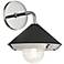 Mitzi Marnie 10"H Polished Nickel and Black Wall Sconce