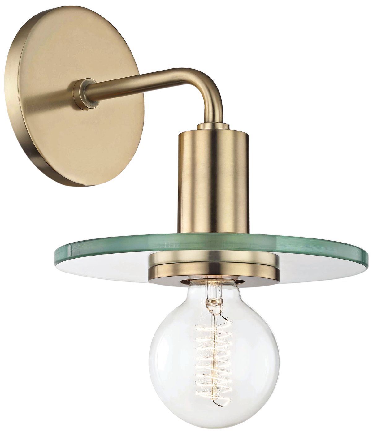 Mitzi Peyton 11 1/4" High Aged Brass Wall Sconce