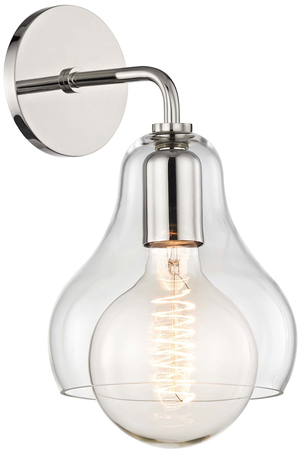 Mitzi Sadie 12 3/4" High Polished Nickel Wall Sconce