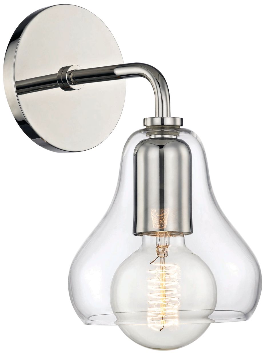 Mitzi Sadie 10 1/2" High Polished Nickel Wall Sconce