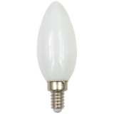 40W Equivalent Milky 4W LED Dimmable Torpedo Candelabra Bulb