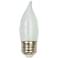 40W Equivalent White Glass Flame Tip 4W LED E26 Light Bulb