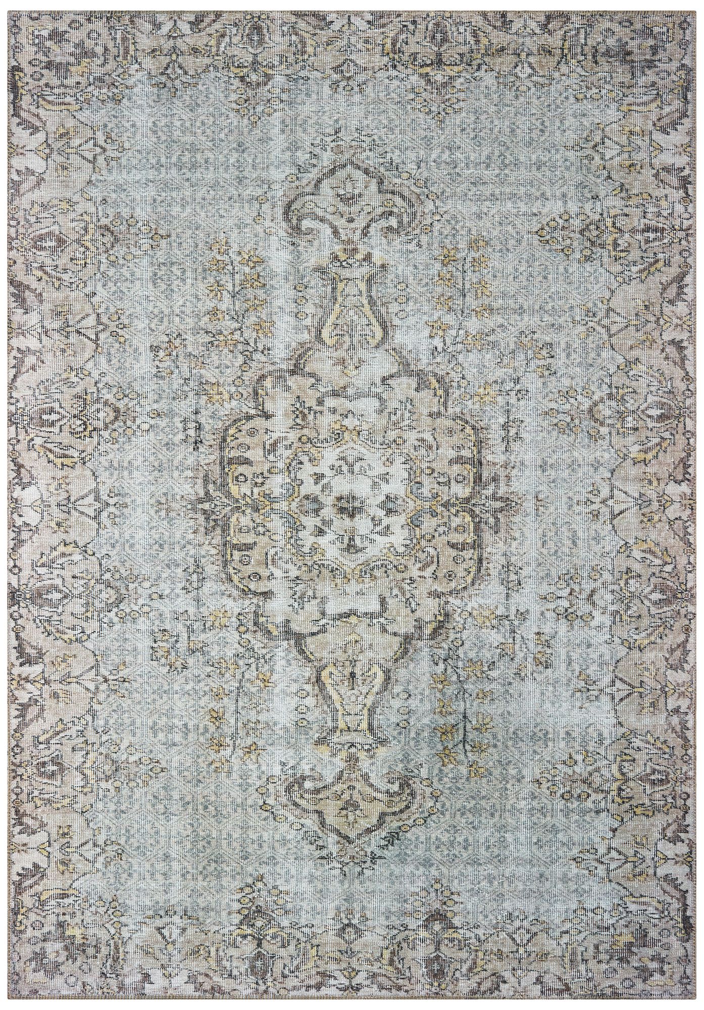 Sofia 85816 Gray and Gold Area Rug 