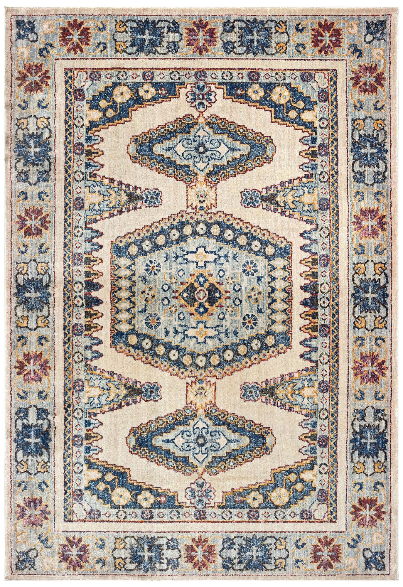 Pandora 5991I Ivory and Blue Area Rug 
