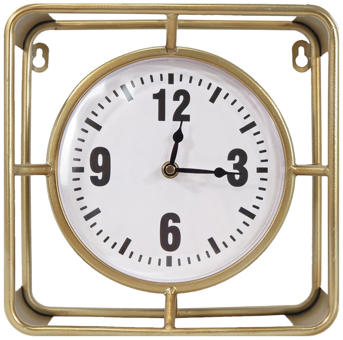 Forward Timing Gold 10" Square Table Clock