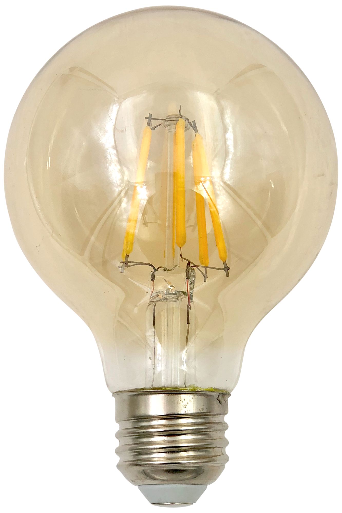 60W Equivalent Tesler Amber 8W LED Dimmable Standard Bulb