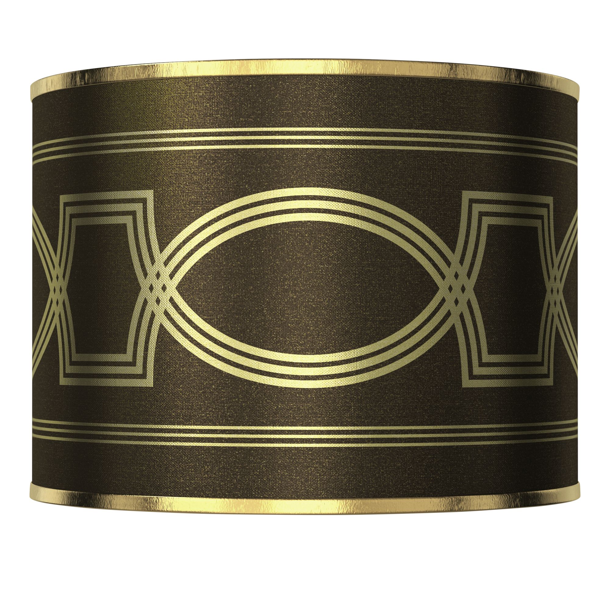 Concave Gold Metallic Giclee Lamp Shade 13.5x13.5x10 (Spider)