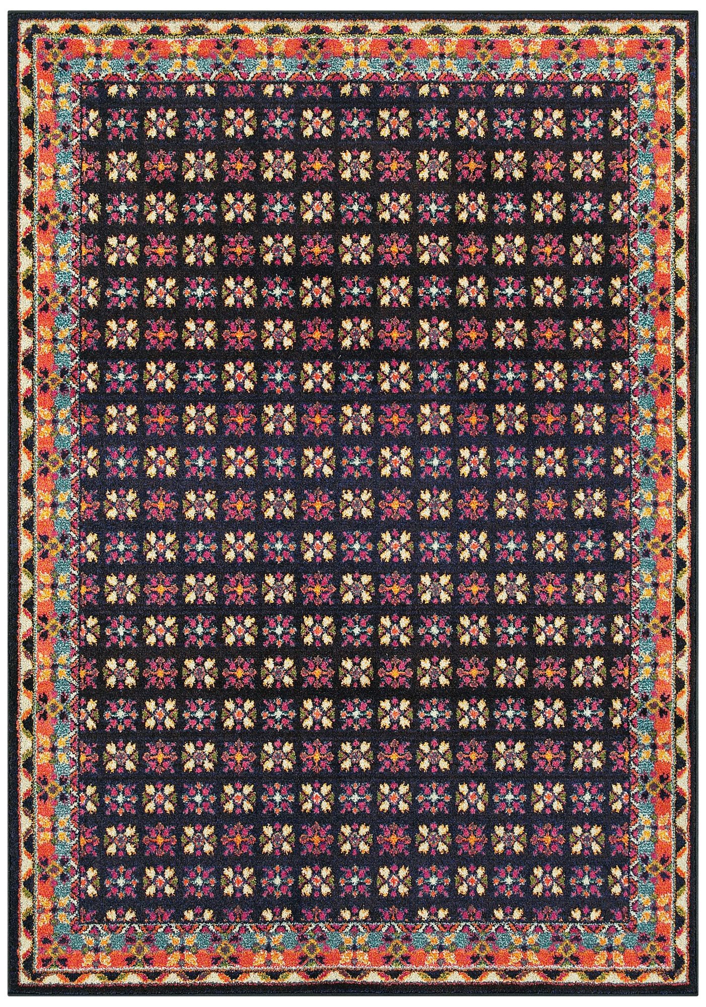Bohemian 760N5 Navy and Pink Area Rug 