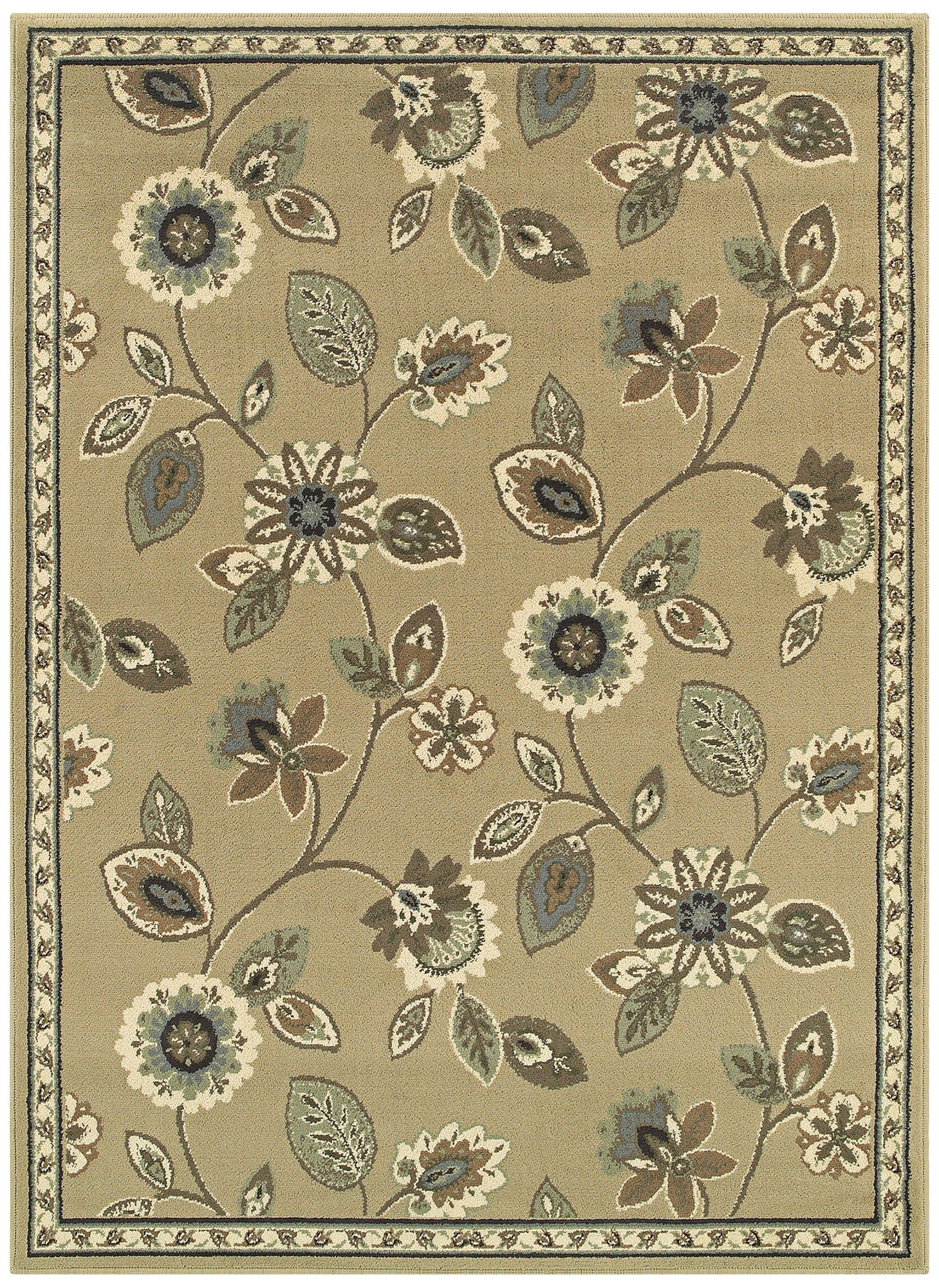 Brentwood 501J9 Stone and Blue Area Rug 