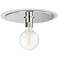 Mitzi Milo 14" Wide Polished Nickel and White Ceiling Light