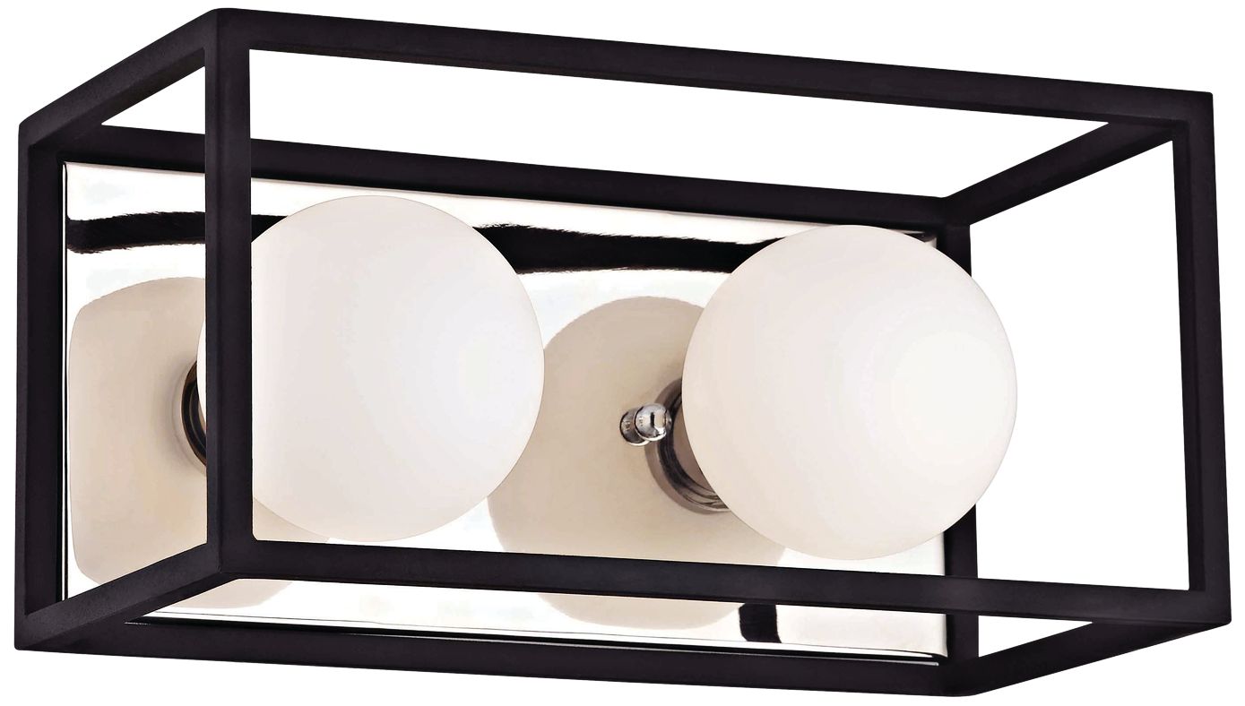 Mitzi Aira 5" High Polished Nickel 2-Light LED Wall Sconce