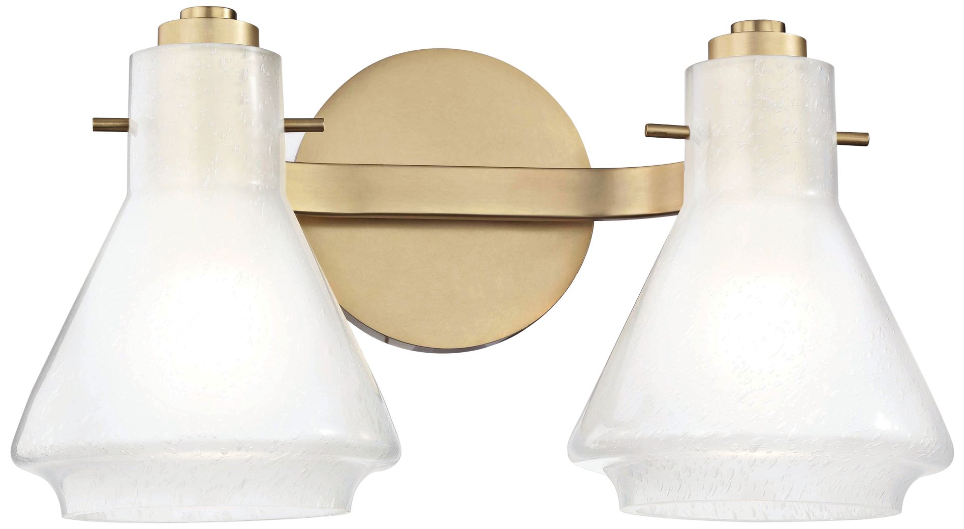 Mitzi Rosie 7 1/2" High Aged Brass 2-Light Wall Sconce