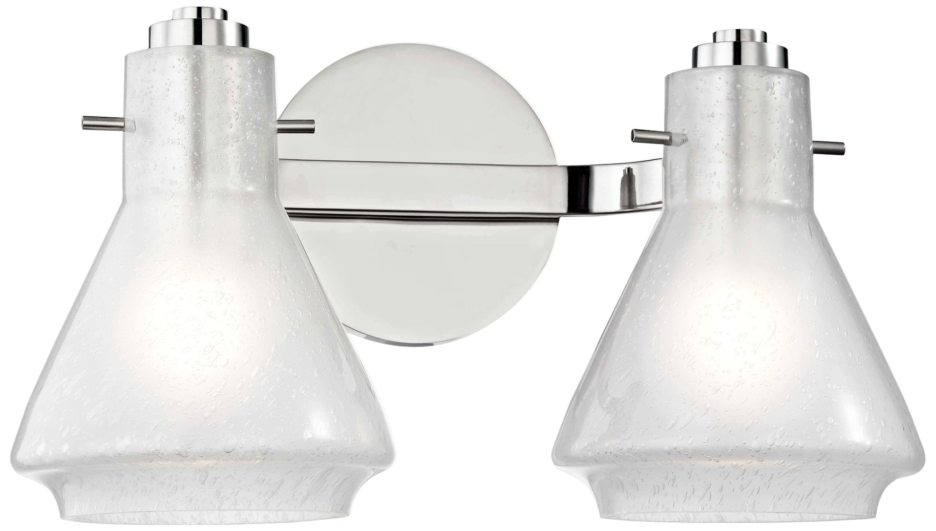 Mitzi Rosie 7 1/2" High Polished Nickel 2-Light Wall Sconce