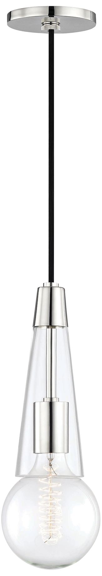 Mitzi Joni 5" Wide Polished Nickel Mini Pendant
