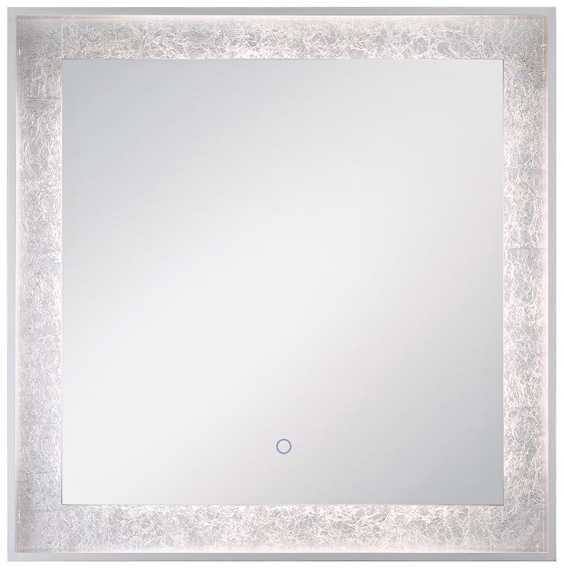 Eurofase Edge-Lit Silver 32" Square LED Wall Mirror