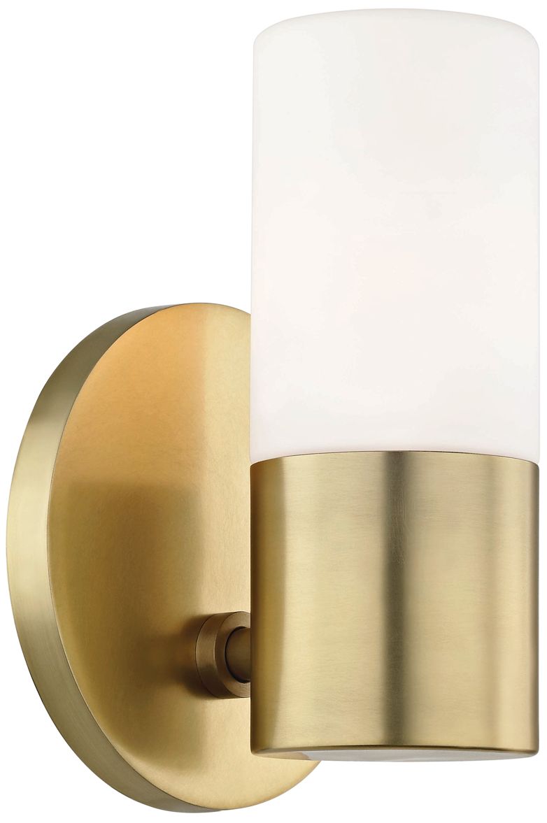 Mitzi Lola 6 3/4" High Aged Brass LED Wall Sconce