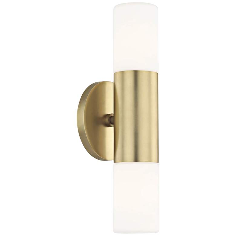 Mitzi Lola 13&quot; High Aged Brass 2-Light LED Wall Sconce